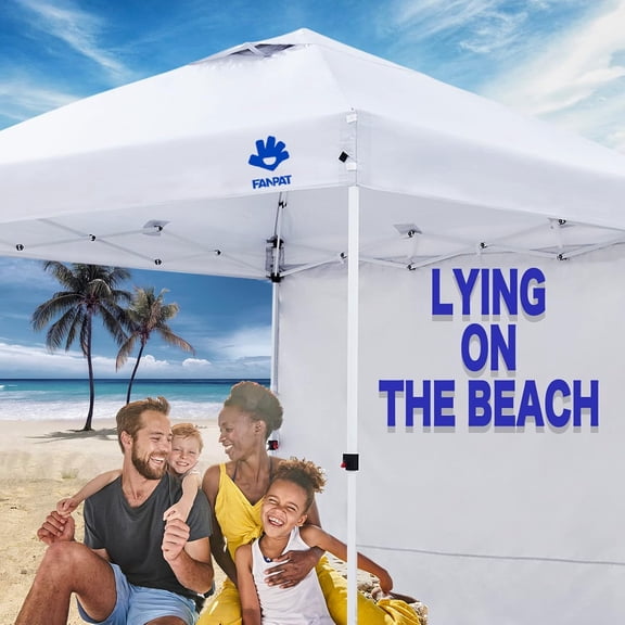 Fanpat  Canopy Tent Sidewalls for 10x10 Pop Up Canopy Waterproof,99%  Protection，3 Piece Sidewalls, White(3PCS Sidewall Only, Canopy Tent NOT Included)