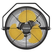 12" Industrial Wall Fan, 2150 CFM 3-Speed High Velocity Fan with 360  Tilt, Copper Motor Aluminum Blades, UL/cUL Listed for Garage Workshop