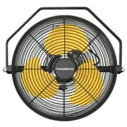 Fanqiebros 12 IN High Velocity Wall Mount Fan, IP44 Enclosure Motor Industrial Wall Fan with 3 Speed, 2500 CFM Adjustable Air Circulator for Garage, Greenhouse, Warehouse & Gazebo Use, UL Listed
