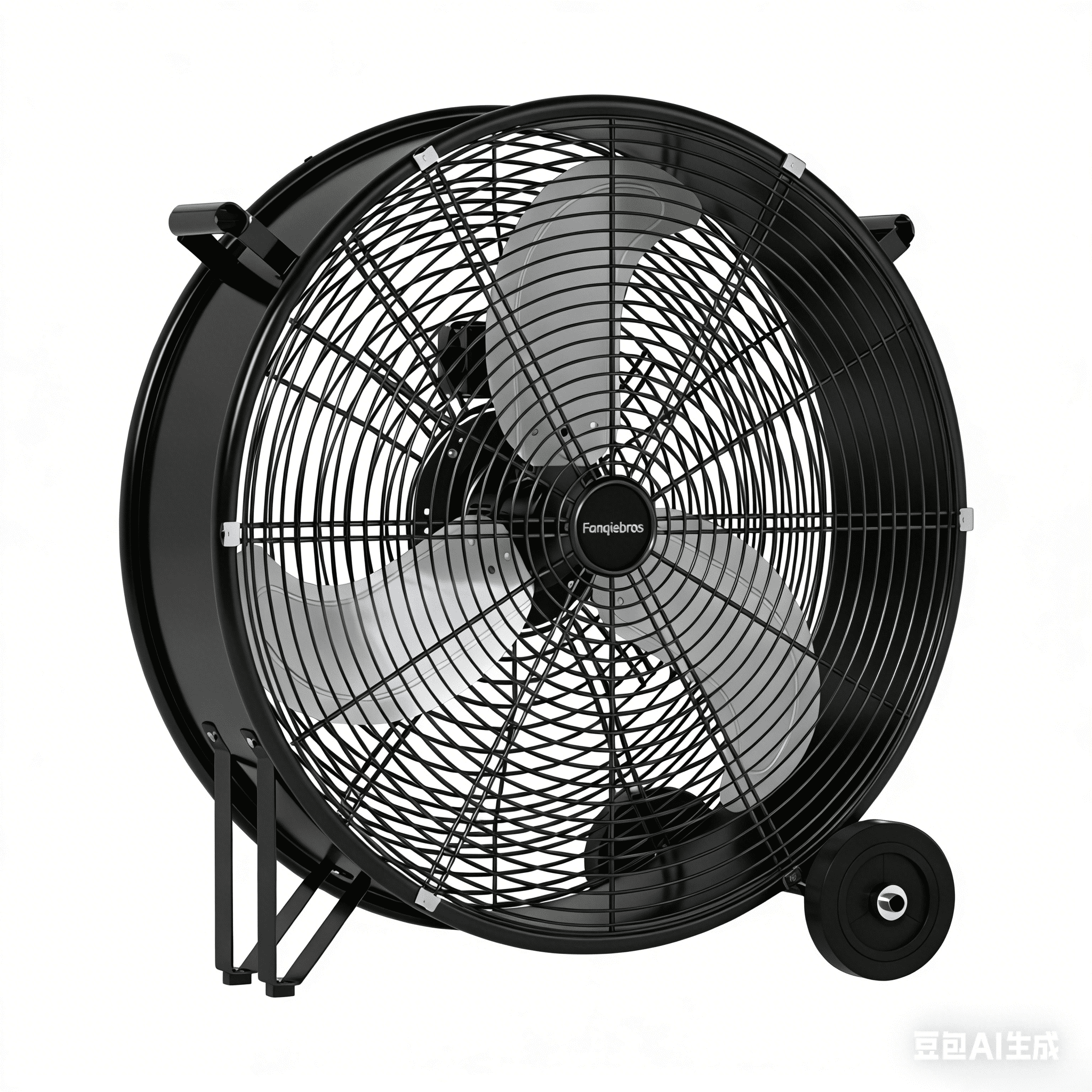 Fanqiebros Pro 30 Inch Heavy Duty Industrial Drum Fan, 14000 CFM High Velocity Metal Floor Fan with 3 Speeds, 5-Inch Solid Wheels for Warehouse, Workshop & Garage - UL Listed