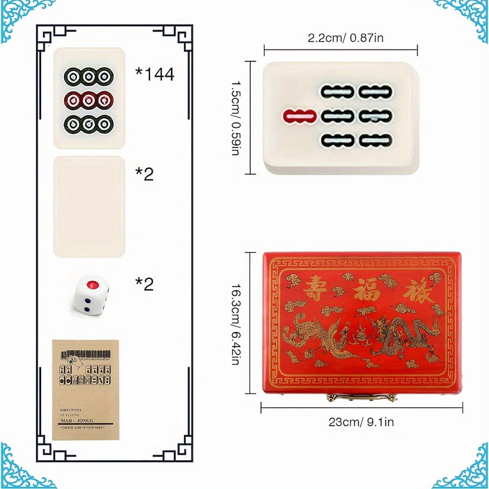 Fanruina Mahjong Set, designed with classic Chinese elements and a compact portable structure