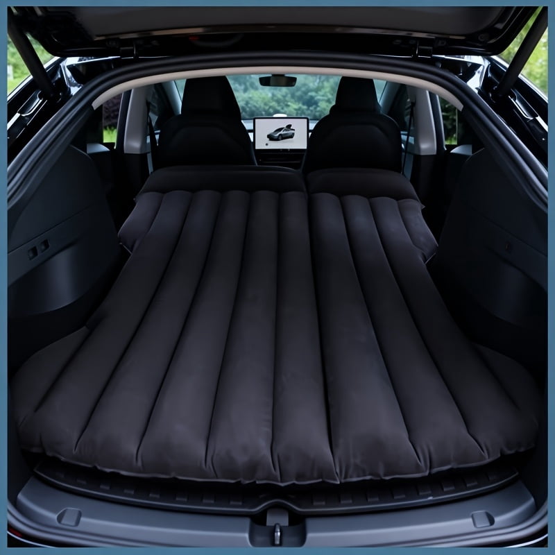 Fanruina Premium Inflatable Car Bed, featuring cloud-soft flocked surface for superior comfort