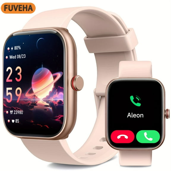 Fanruina Women's Smart Watch - 1.91" Large Screen, Wireless 5.3 Calls, Alexa Voice. 100+ Sports Modes, DIY Dial, Sleep/Period Tracker. For iPhone/Android, Ideal Halloween/Christmas Gift