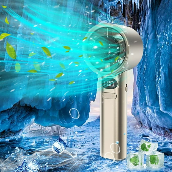 Fans on Clearance ASXITE Fans that Blow Cold,Handheld Fans,Variable Speed Handheld Fan High Wind Power Silent Turbine Mini Portable Outdoor Low-noise Handheld Fan