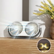 Fans on Clearance ASXITE Fans that Blow Cold,Window Fan,Desktop Double-Headed,Aromatherapy Fan,Usb Rechargeable Tabletop Fan With Aromatherapy Tablet In 3 Speeds