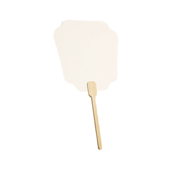 Fans Handheld Paper Fans Blank Paper Fans with Wooden Sticks Blank Fan for DIY Craft Hand Painting Art Crafting