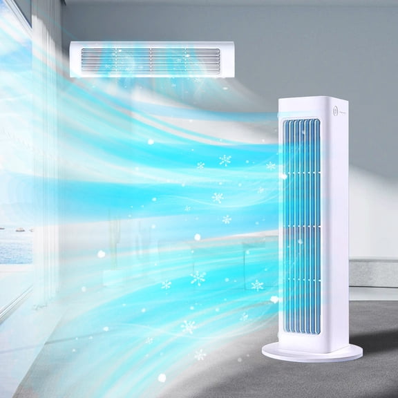 Fans That Blow Cold Air, Silent Bladeless Air Circulator, 3 Modes Adjustable AC Personal Air Cooler, Small Wall-Mounted Fan for Home Desk Workplace