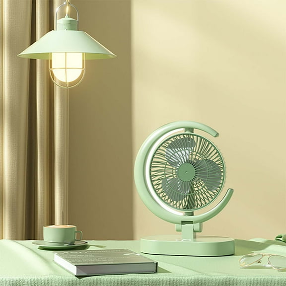 Fans on Clearance ASXITE Fans that Blow Cold,Desk Fan,2024 New Household Portable Usb Charging Fan With Lamp Folding Fan