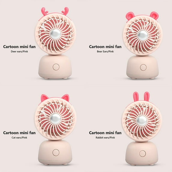 Fans on Clearance ASXITE Fans that Blow Cold,Desk Fan,Cute Pet Ears Mini Fan USB Charging Desktop Mini Fan Portable Desktop Mini Fan
