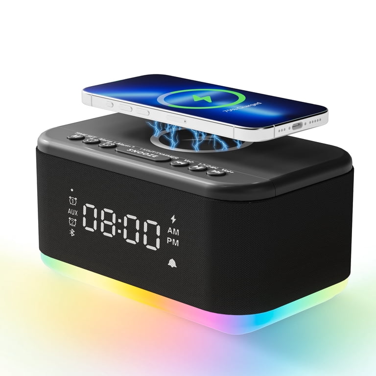 bluetooth vibrating alarm clock Amazon.com: iLuv SmartShaker 3, Wireless Bed Shaker for Hearing Impaired &  Heavy Sleepers, 20 Alarms, Call & App Alerts, Bluetooth, Rechargeable  Battery, Auto DST, iOS & Android Compatible : Health & Household main image 1