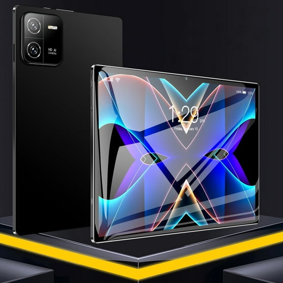 Fanshiluo 10.1-inch HD Android Tablet PC with 5G Dual WiFi, 5MP + 13MP Dual Cameras, 256GB Expandable Memory, Dual SIM, Bluetooth, 8000mAh Battery(Black)