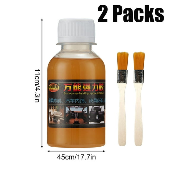 Fanshiluo 100ml*2 Car Roof Liner Repair Glue 100ml Heavy Duty Headliner Adhesive - Fast Dry Glue Liquid Strong Adhesion Fabric Glue For Car Inside Roof Cloth Leather Polyester