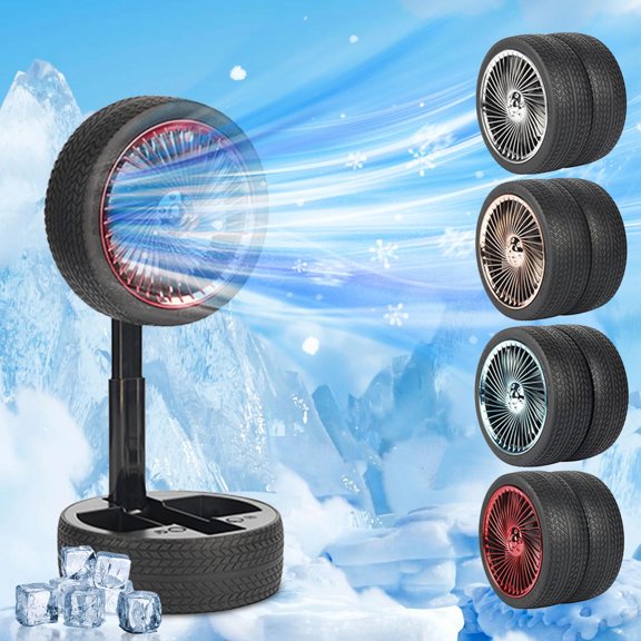 Fanshiluo 2024 New Car Tire Large Size Design With Strong Wind And Light Fan Unique Summer Fan Shape