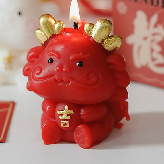 Fanshiluo 2pcs Scented 2024 Year Of The Dragon Candle Infused Classic Large Jar Single Wick Candle Over 4Hours Of Burn Time