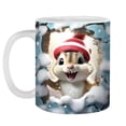 thumbnail image 1 of Fanshiluo Christmas Ceramic Mug Clearance,10 oz White Christmas Animal Printed Gifs Coffee Cup,Office Coffee Cup Gift on Sale, 1 of 2