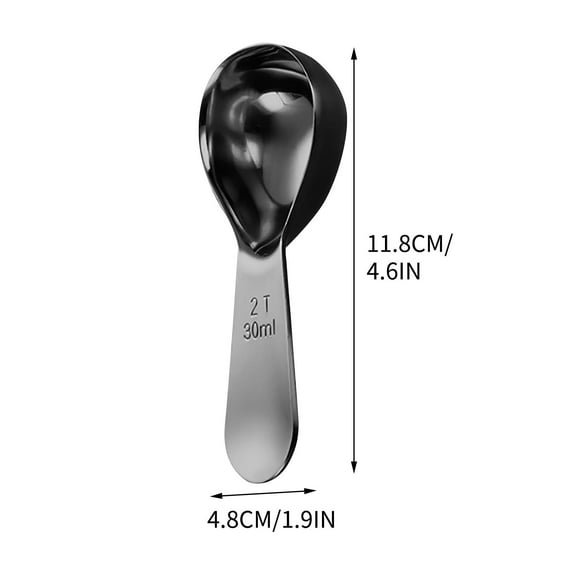 Fanshiluo Coffee Scoop Stainless Steel Coffee Measuring Spoon 2 Tablespoon Coffee Scoop Short Handle Measuring Spoon For Ground Coffee Tea Sugar Flour 2 Tbsp Coffee Scoop Exact Measuring Spoon (30Ml)