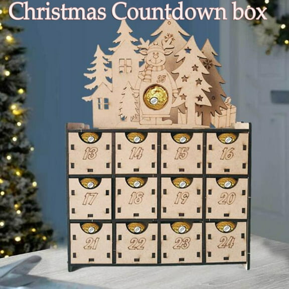 Fanshiluo Countdown Calendar Cabinet Decorative Jewelry Box Chocolate Gift Box Ornaments