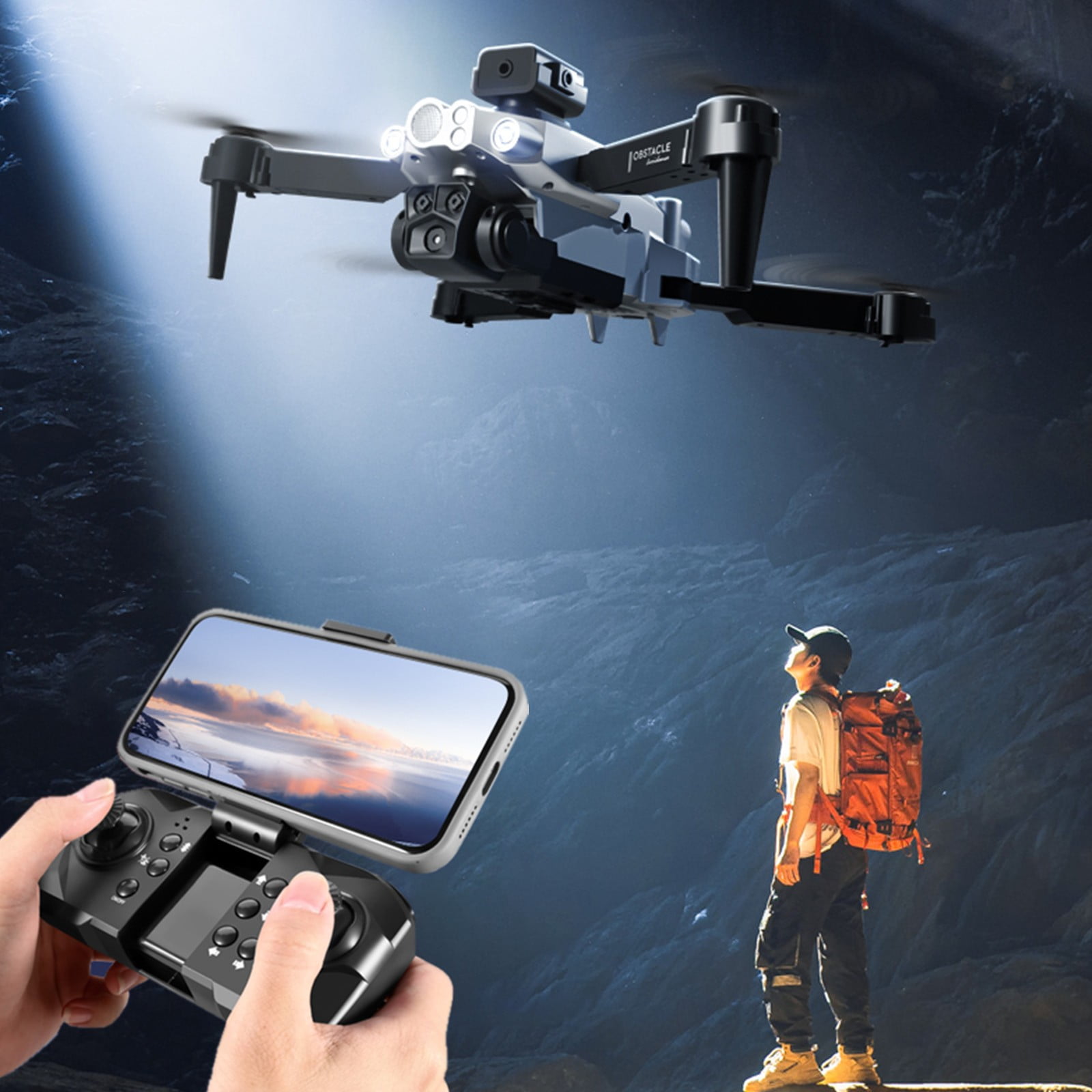 Fanshiluo Drone with Camera for Adults WiFi FPV Drone With 4K HD Camera ...