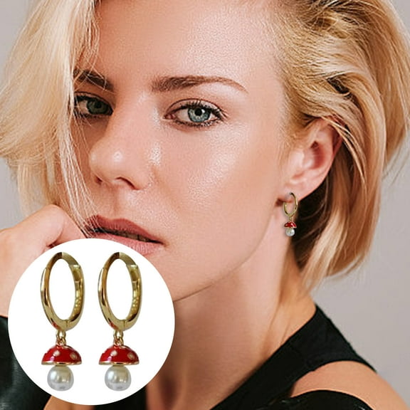 Fanshiluo Earrings,Earrings With Pearl Design By Pearl’s Tale Earrings 925 Sterling Hoop Earring Unique Pearl Earrings