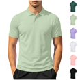 thumbnail image 1 of Fanshiluo Men's Collared Short Sleeve Polo Shirt, Casual Solid Basic Golf T-Shirt,Size:XL,Big and Tall Men, 1 of 9