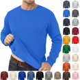 thumbnail image 1 of Fanshiluo Men's Crew Neck Fleece Lined Sweatshirt, Long Sleeve Thermal Casual Pullover Top,Size XS-3XL, 1 of 9