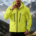 thumbnail image 1 of Fanshiluo Men's Hooded Waterproof Full-Zip Long Sleeve Jacket, Windproof Outdoor Shell Coat with Multiple Zipper Pockets for Men,XXXL,Big and Tall Men, 1 of 9