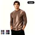 thumbnail image 1 of Fanshiluo Men's Mock Neck Long Sleeve Velvet Fleece Base Layer Shirt, Warm Undershirt,Size S-3XL, 1 of 6
