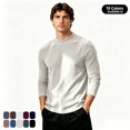 thumbnail image 1 of Fanshiluo Men's Mock Neck Long Sleeve Velvet Fleece Base Layer Shirt, Warm Undershirt,Size S-3XL, 1 of 6