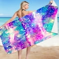 thumbnail image 1 of Fanshiluo Microfiber Beach Towel Super Lightweight Colorful Bath Towel Sandproof Beach Blanket Multi-Purpose Towel For Travel Swimming Pool 30x60 Inch, 1 of 4