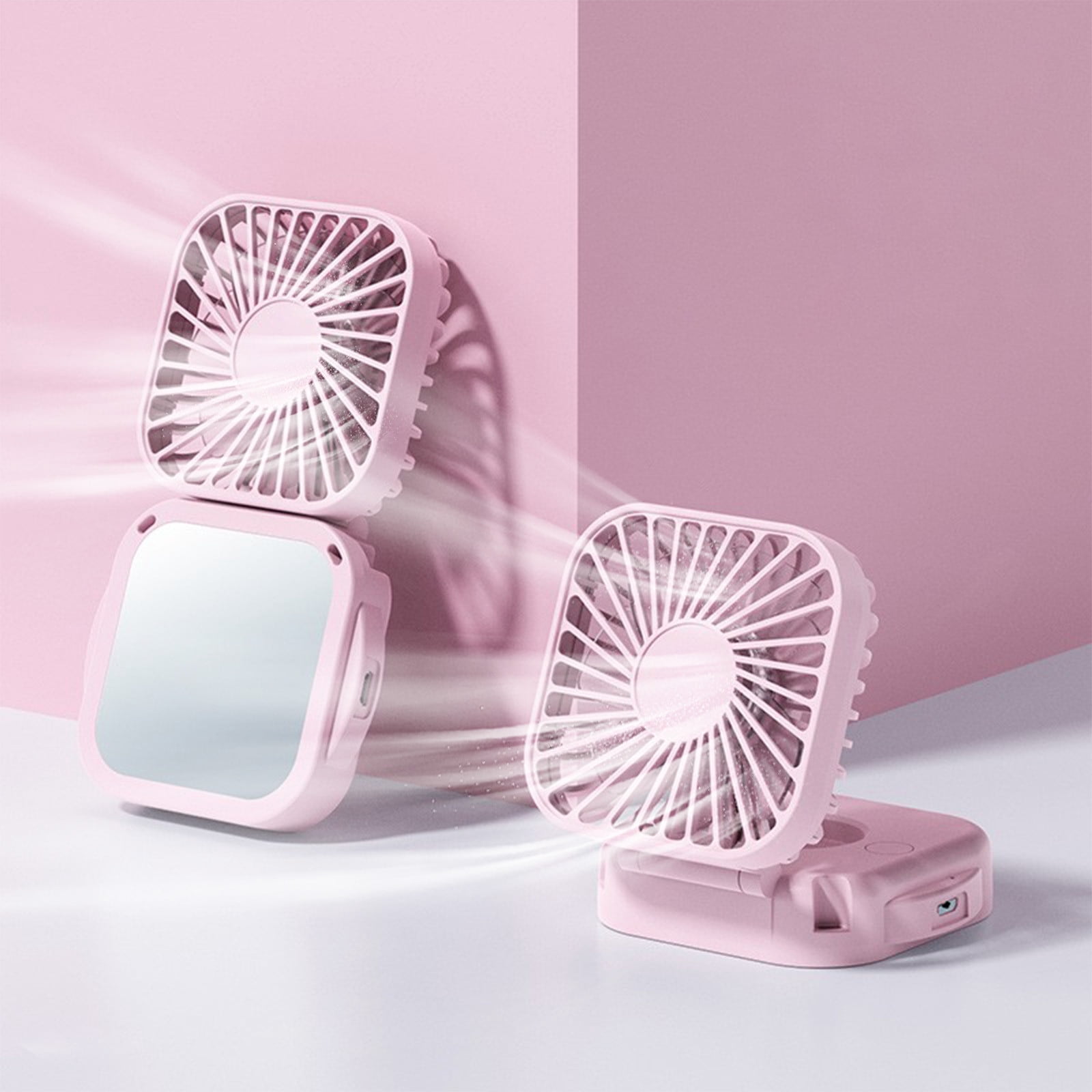 Mirror Fan Fanshiluo Portable Fans With Their Own Vanity Mirrors USB Rechargeable ...