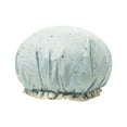 thumbnail image 1 of Fanshiluo Shower Caps, Reusable Shower Cap For Women, Double Layer Waterproof Hair Cap, Large Size For All Hair Lengths,For Girls Spa Home Salon Use, 1 of 2
