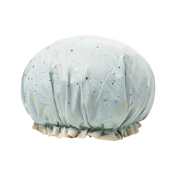 Fanshiluo Shower Caps, Reusable Shower Cap For Women, Double Layer Waterproof Hair Cap, Large Size For All Hair Lengths,For Girls Spa Home Salon Use