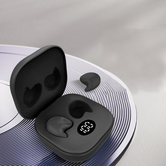 Fanshiluo TWS Macarone Bluetooth 5.3 Invisible Earbuds, IPX5 Waterproof, with Charging Case and Digital Display, Lightweight, Mini Ultra-Thin Wireless Earphones for Sleep & Running