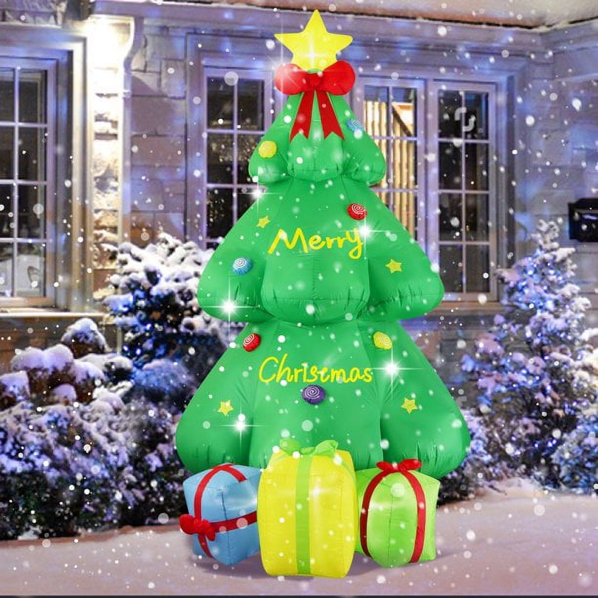 Fanshunlite 9FT Lighted Inflatable Christmas Tree with LED Light, Gift