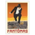 thumbnail image 1 of Fantômas - Silent Film Crime Serial - Starring Rene Navarre - Vintage French Film Movie Poster c.1914 - Master Art Print 10in x 14in, 1 of 3
