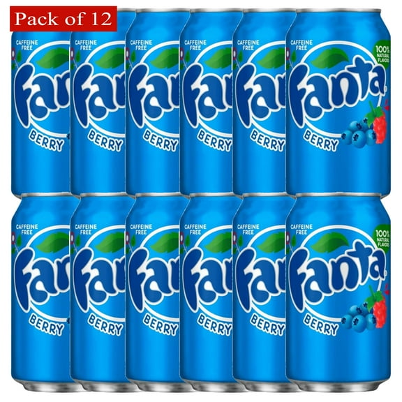 Fanta Berry 12oz Cans, Pack of 12