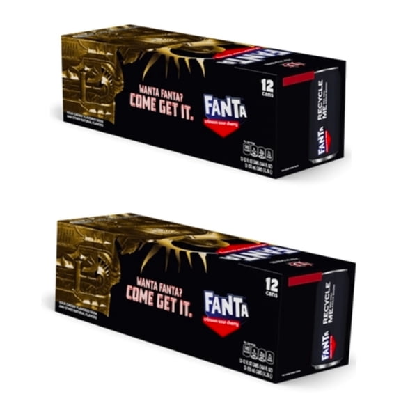 Fanta Crimson Sour Cherry Soda, 12 fl oz , 24 pack