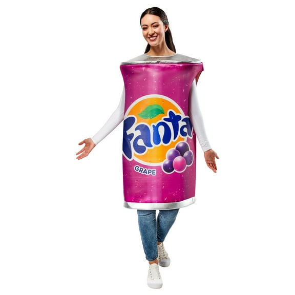 Fanta Grape Soda Can Costume for Adults by Rubies, Unisex One Size