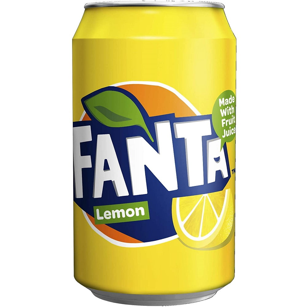 Fanta Lemon Flavored Soft Drink Can 330ml (Pack of 12)