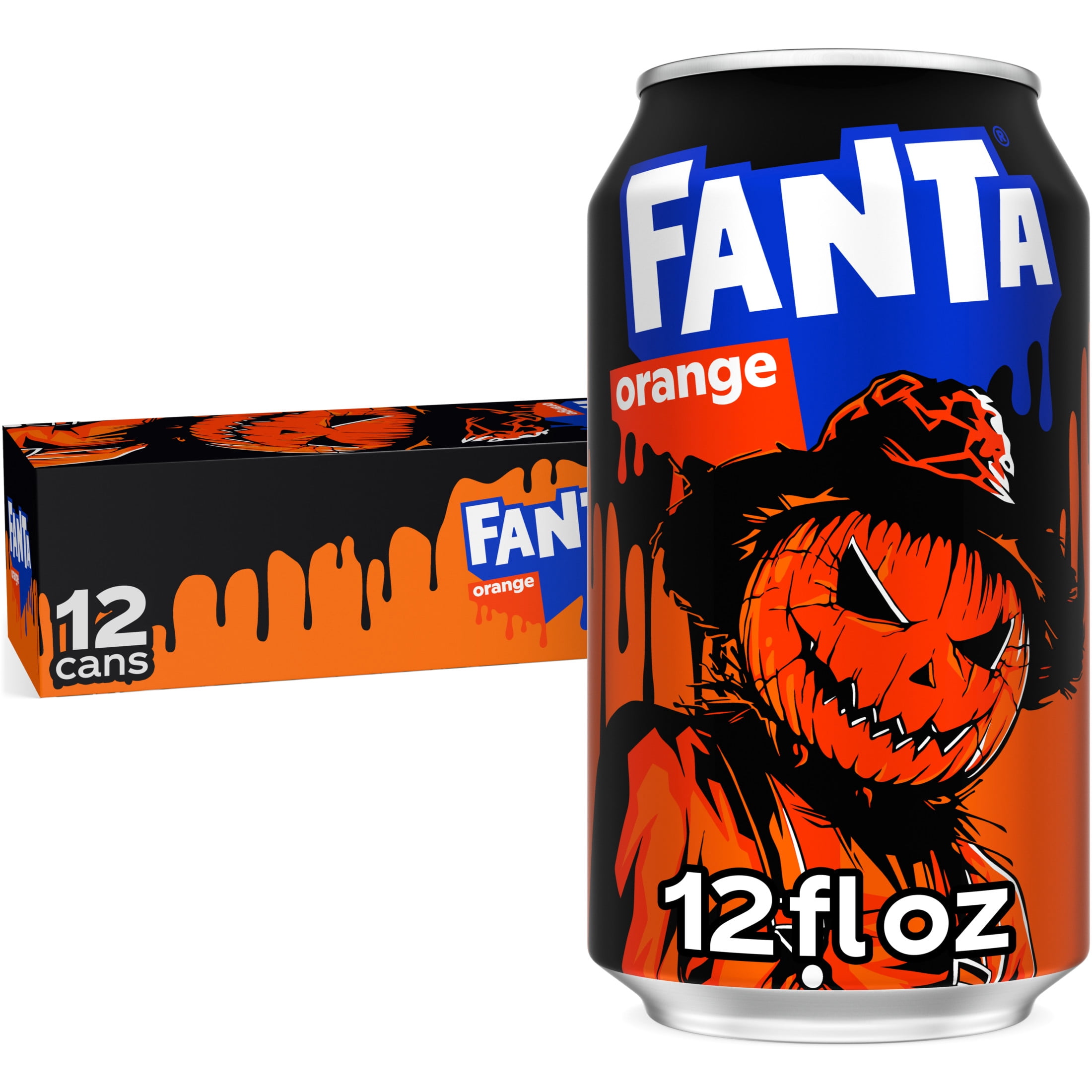 Fanta Orange Soda Pop Fridge Pack Cans, 12 fl oz, 12 Pack