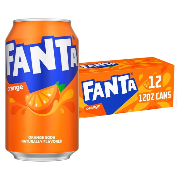 Fanta Orange Soda Pop Fridge Pack Cans, 12 fl oz, 12 Pack