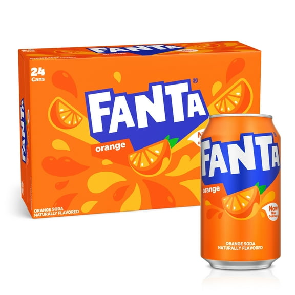 Fanta Orange Soda Pop, 12 fl oz, 24 Pack Cans