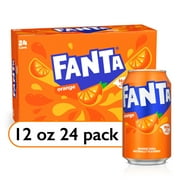 Fanta Orange Soda Pop, 12 fl oz, 24 Pack Cans