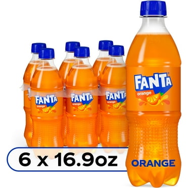 Fanta Orange Fruit Soda Pop, 16.9 fl oz, 6 Pack Bottles
