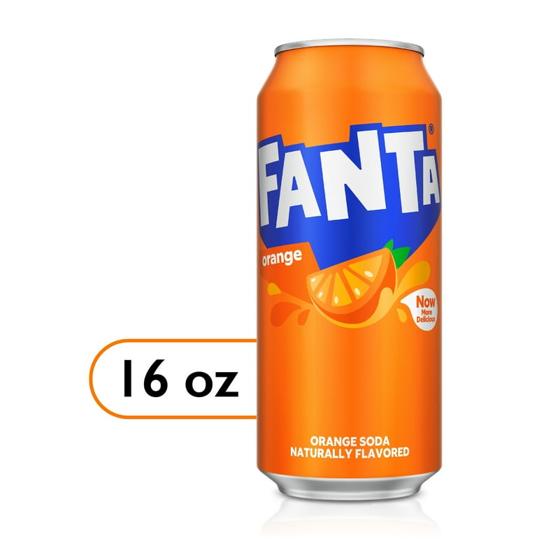 Fanta Orange Soda Pop, 16 fl oz Can - Walmart.com