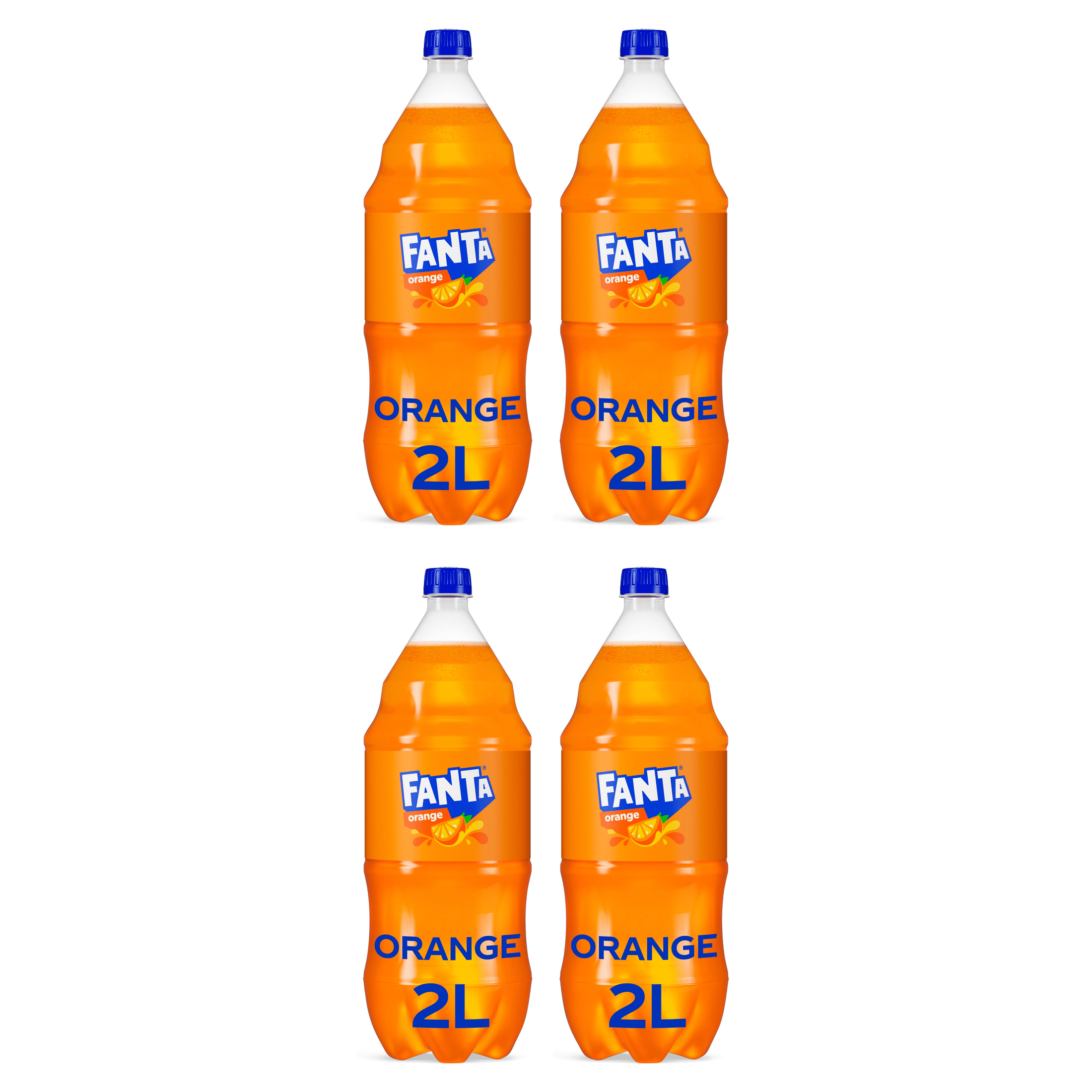 Fanta Orange Fruit Soda Pop, 2 Liter Bottle (Pack of 4) - Walmart.com