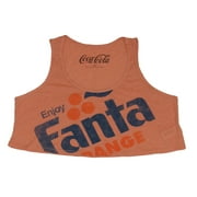 Fanta Orange Girls Juniors Half Shirt - Distressed Name Enjoy Logo Image Medium