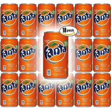 Fanta Orange Soda, 7.5 Fl Oz Mini Cans (Pack of 12, Total of 90 Fl Oz)