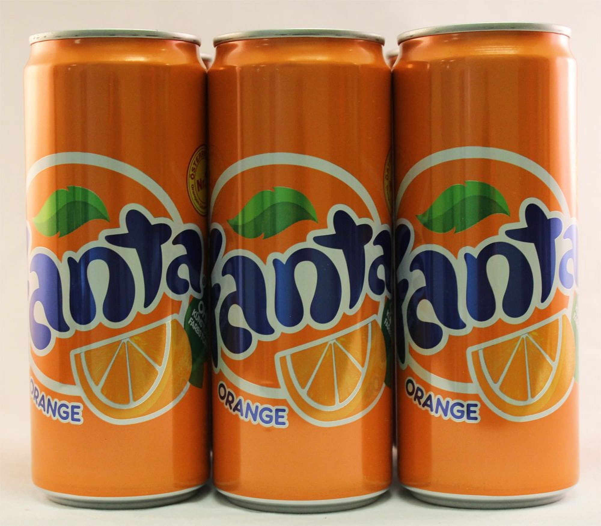 Fanta Orange Soda (European Import) (6 x 0.33 L Cans)