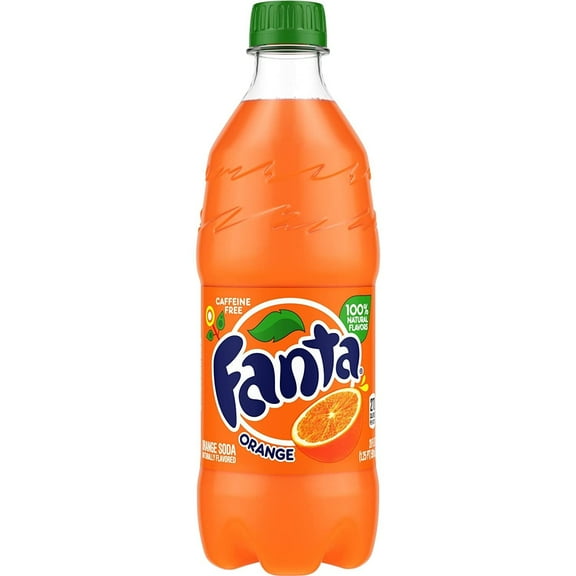 Fanta Orange Soda Fruit Flavored Soft Drink, 20 fl oz (12 Pack) 100% Natural Flavors